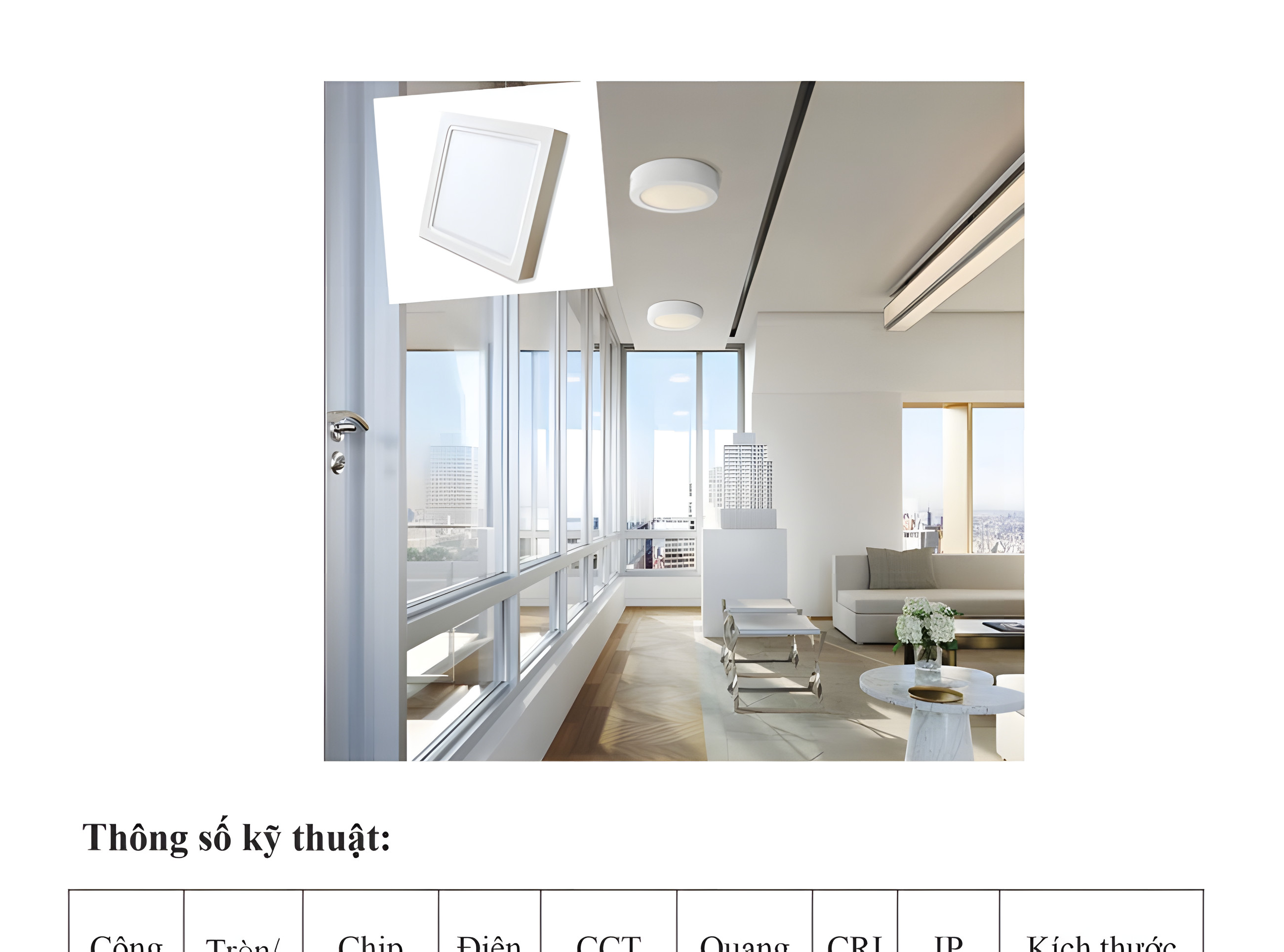 Đèn LED ốp nổi tròn / vuông Vietlux