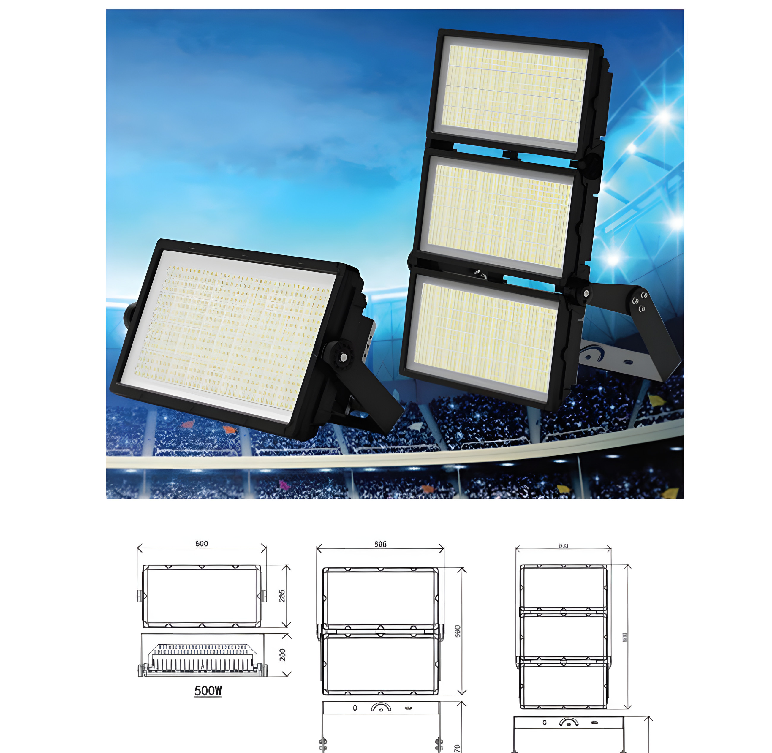 Đèn pha LED High Power Vietlux 500 – 2000 W