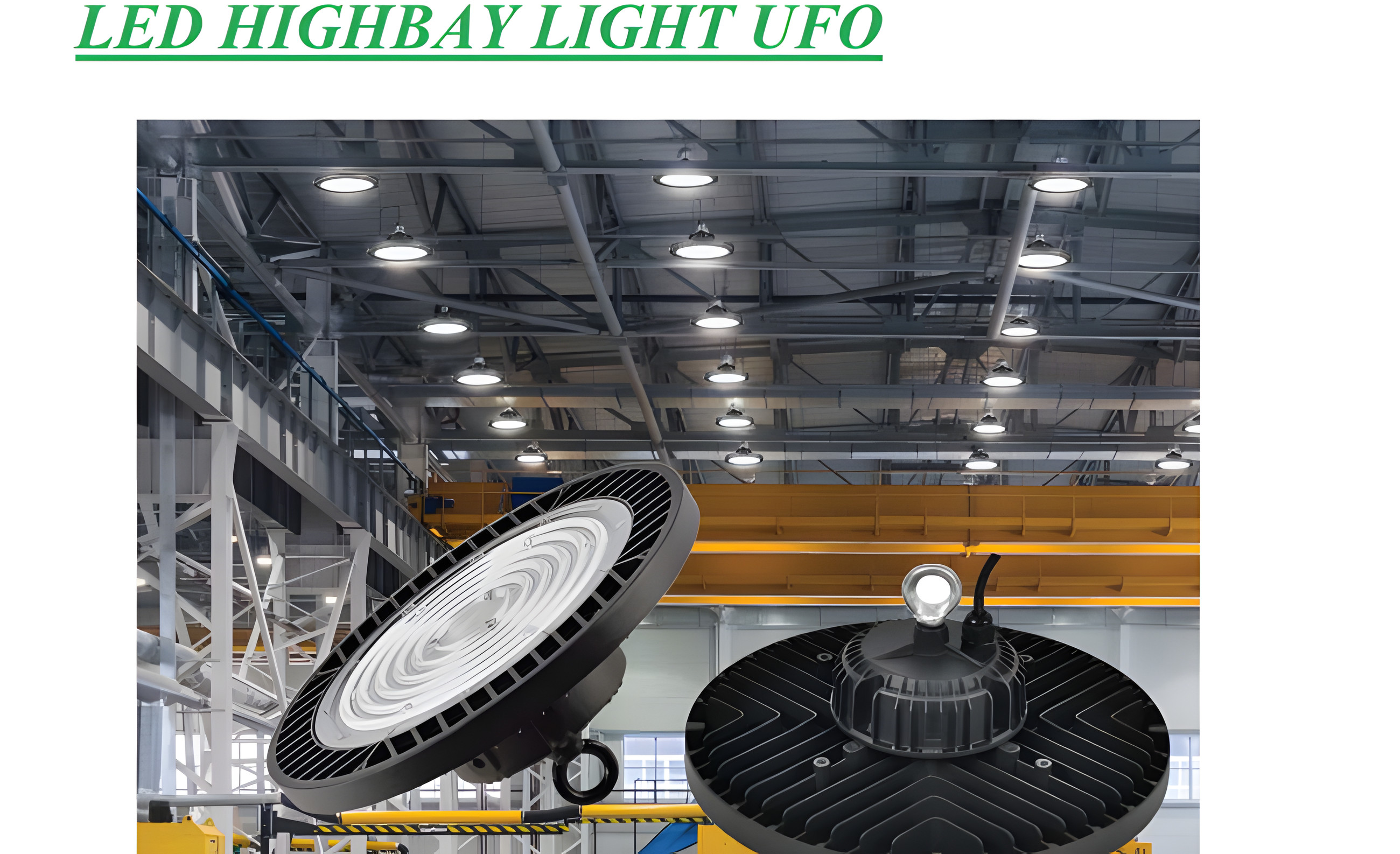 Hệ thống đèn highbay UFO Vietlux chiếu sáng toàn bộ nhà xưởng